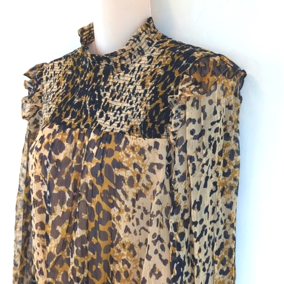 Free People Roma Animal-Print Top S - Picture 8 of 16